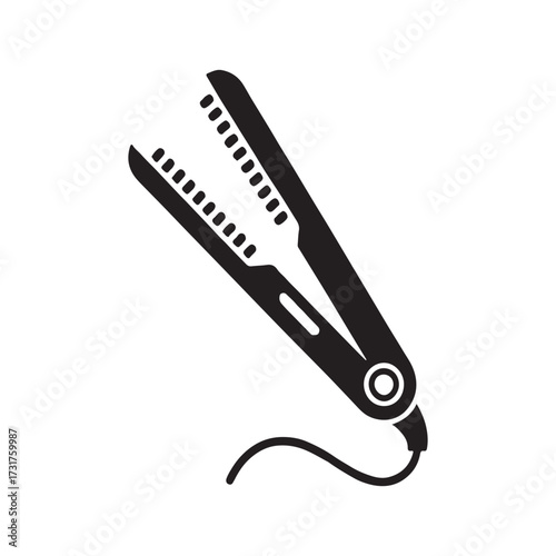 Hair Straightener Solid Beauty Tool Icon