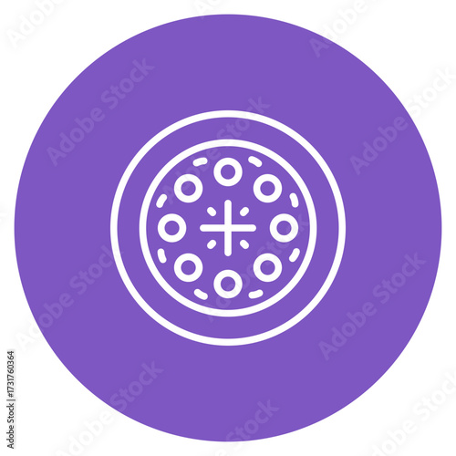 Pizza icon vector image. Can be used for Italy.