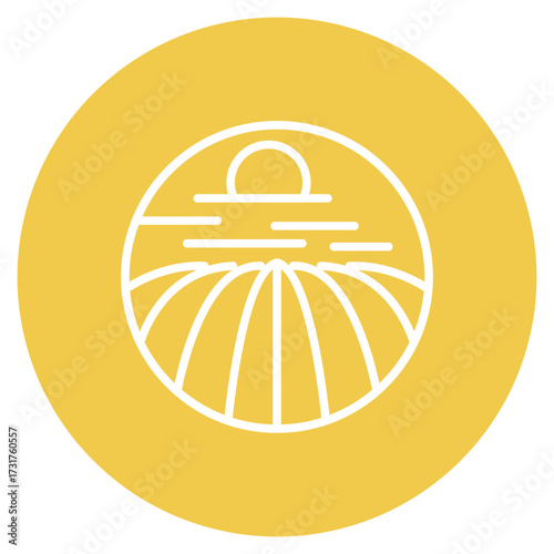 Vineyard icon vector image. Can be used for Italy.