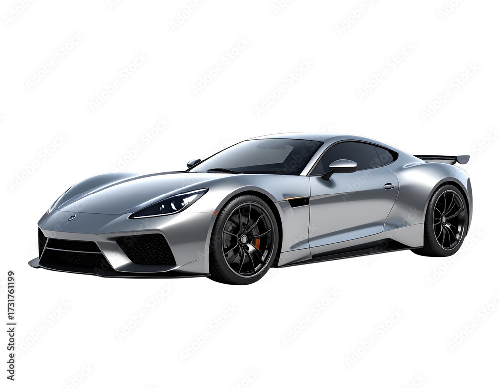 Naklejka premium Modern Super Sport Car with Minimal Background PNG