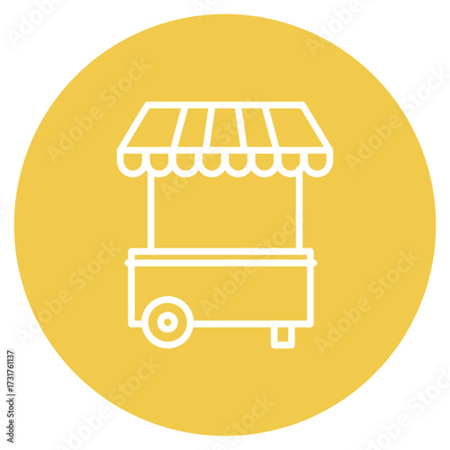 Vendor Stall icon vector image. Can be used for Festa Junina.