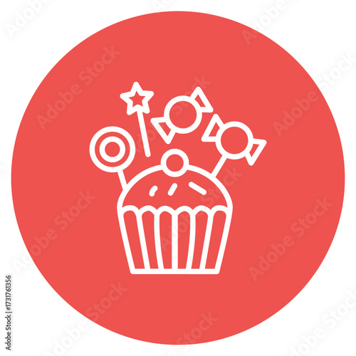 Colorful Sweets icon vector image. Can be used for Festa Junina.