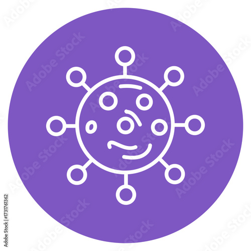 Virus Cell icon vector image. Can be used for Infectious Diseases.