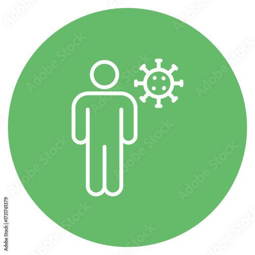 Infected Person icon vector image. Can be used for Infectious Diseases.