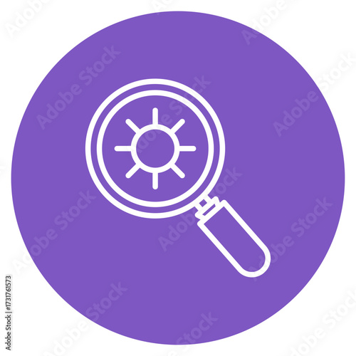 Microbe Magnifier icon vector image. Can be used for Infectious Diseases.