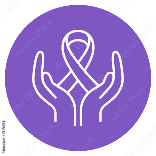Cancer Awareness icon vector image. Can be used for Chemotherapy.