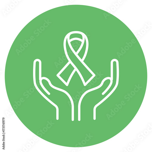 Cancer-Free icon vector image. Can be used for Chemotherapy.