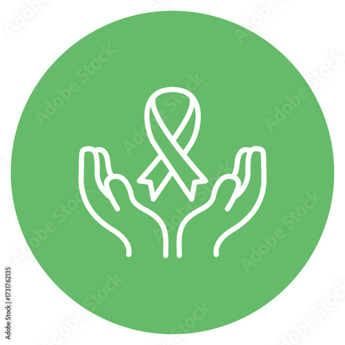 Cancer Support icon vector image. Can be used for Chemotherapy.