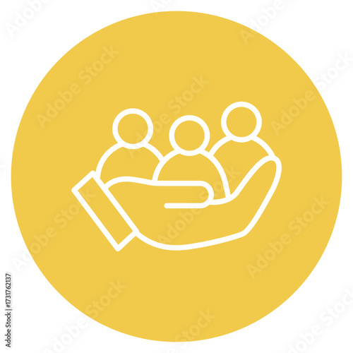 Caring Community icon vector image. Can be used for Chemotherapy.