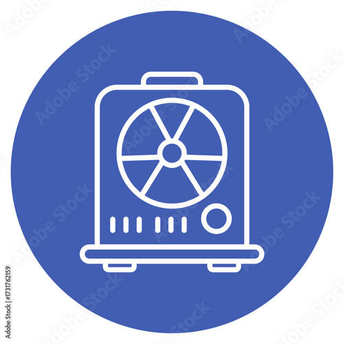 Radiation Machine icon vector image. Can be used for Chemotherapy.