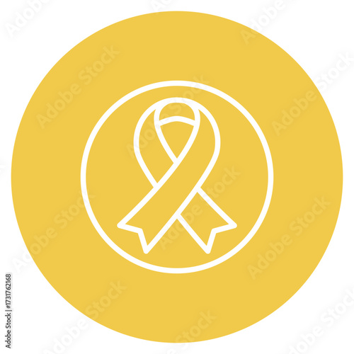 Cancer Ribbon Badge icon vector image. Can be used for Chemotherapy.