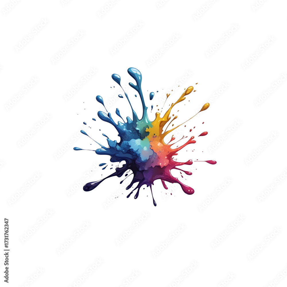 Fototapeta premium Colorful Paint Splatter Vector Graphic for Creative Designs and Art Projects