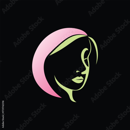 Minimal Vector Female Face Design – Elegant and Simple Woman Portrait Line Art for Beauty, Fashion, Skincare, Cosmetics, Branding, Posters, and Digital Projects