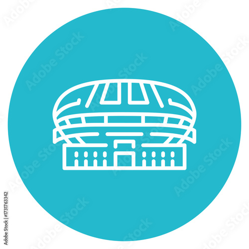 Rugby Stadium icon vector image. Can be used for Rugby.