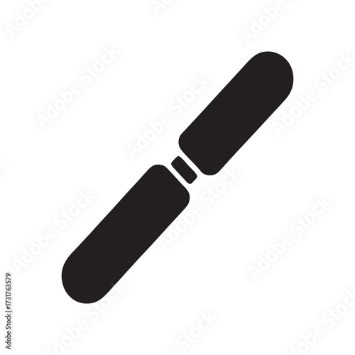 Nail File Solid Beauty Tool Icon