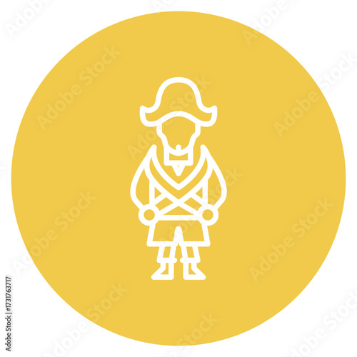 Pirate icon vector image. Can be used for Ocean.