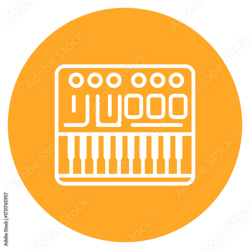 Synthesizer icon vector image. Can be used for Instrument.