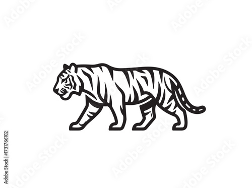 white tiger vector illustration