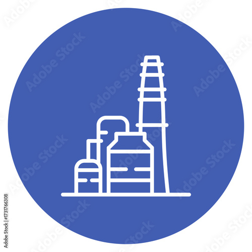 Refinery icon vector image. Can be used for Manufacturing.
