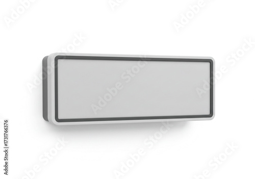 Wallpaper Mural Modern blank signage panel mounted on wall, perfect for customizable business or office branding and information display. Torontodigital.ca