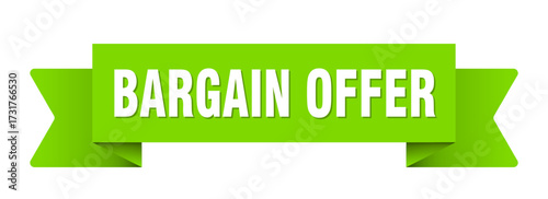 bargain offer ribbon isolated on transparent background. bargain offer ribbon