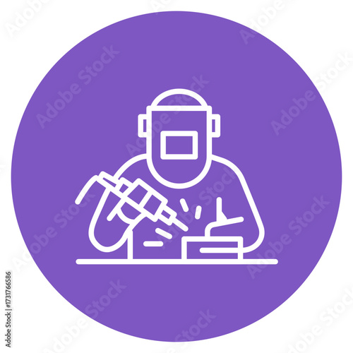 Welding icon vector image. Can be used for Manufacturing.
