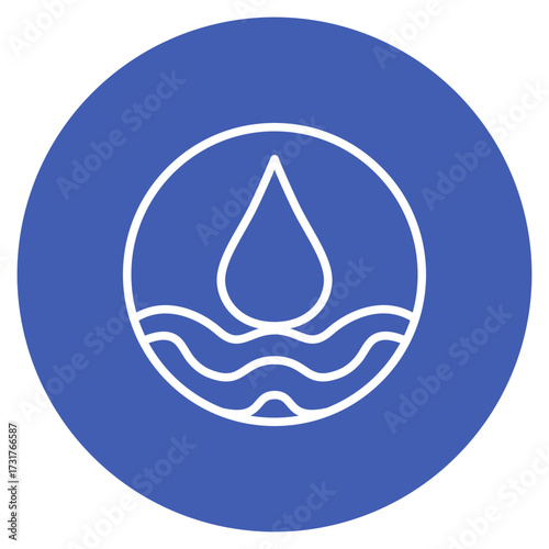 Water icon vector image. Can be used for Manufacturing.