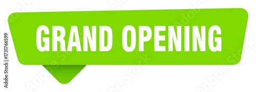 grand opening green sign isolated on transpatent background. grand opening sticker