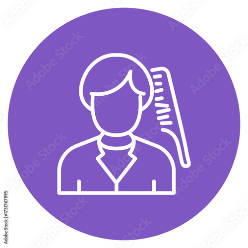 Hairstylist icon vector image. Can be used for Art and Craft Supplies.