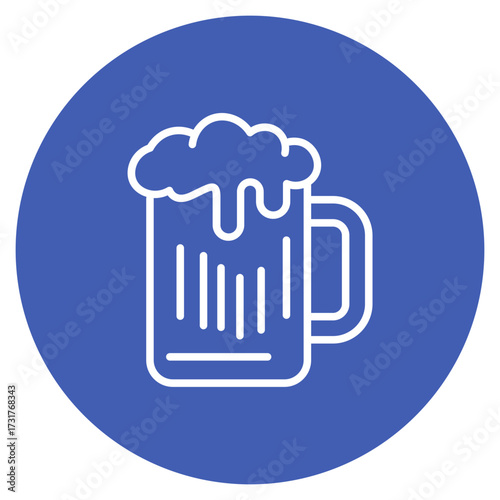 Beer Mug icon vector image. Can be used for Oktoberfest.
