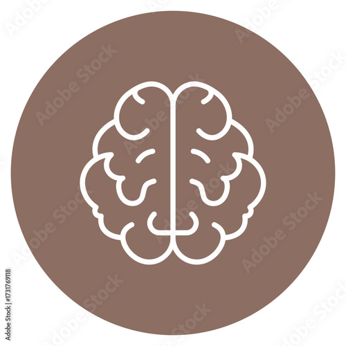 Human Brain icon vector image. Can be used for Biometrics.