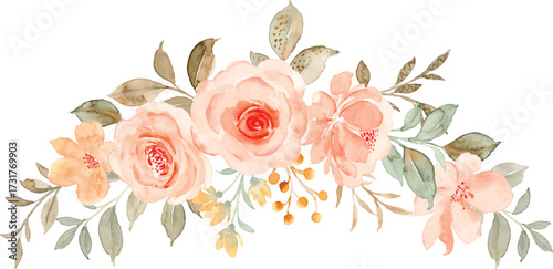 vector illustration of pink flower border design