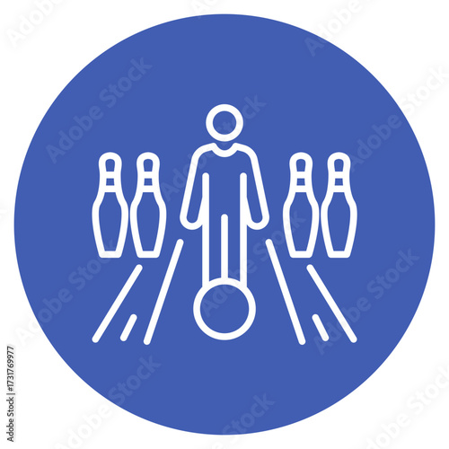 Bowling Lane icon vector image. Can be used for Bowling.