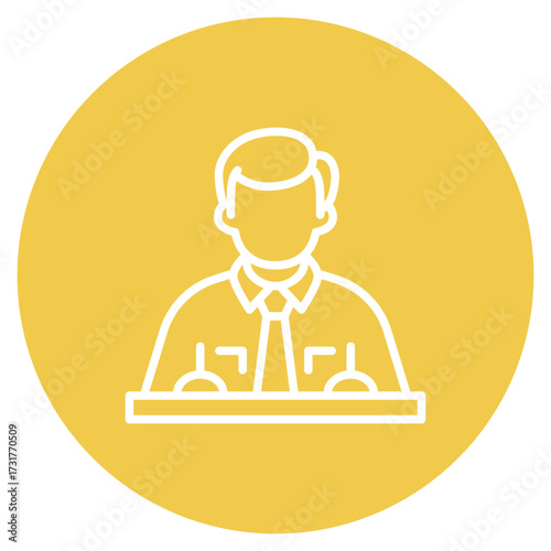 Clerk icon vector image. Can be used for Diversity.