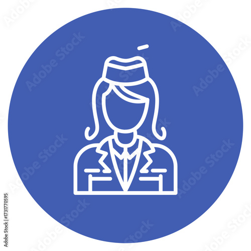 Flight Attendant icon vector image. Can be used for Diversity.