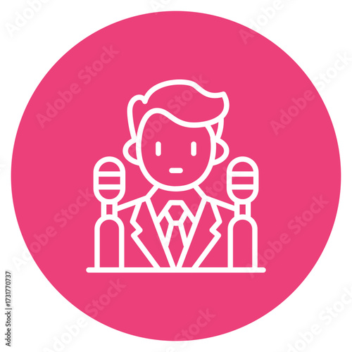 Journalist icon vector image. Can be used for Diversity.