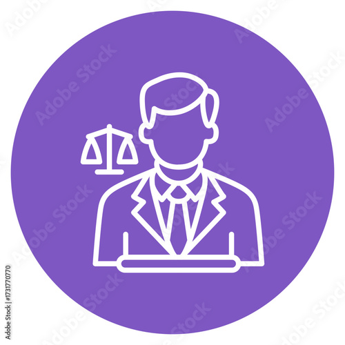 Lawyer icon vector image. Can be used for Diversity.