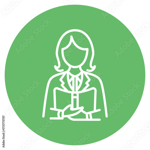 Librarian icon vector image. Can be used for Diversity.