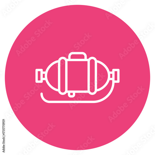 Diving Tank icon vector image. Can be used for Beach Resort.