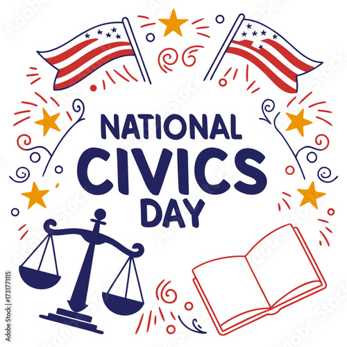 NATIONAL CIVICS DAY vector illustration
