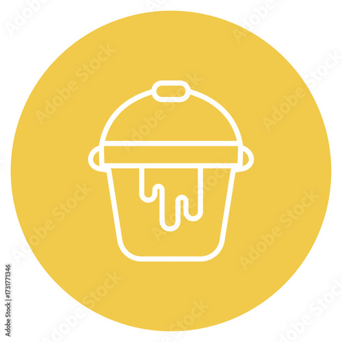 Bucket icon vector image. Can be used for Luxury.