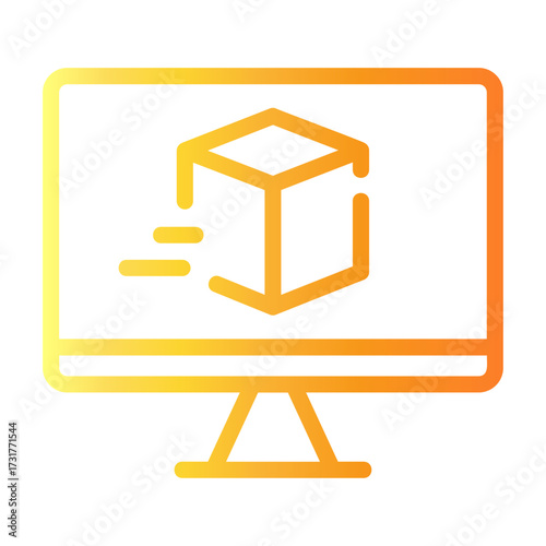 online delivery Line Gradient Icon