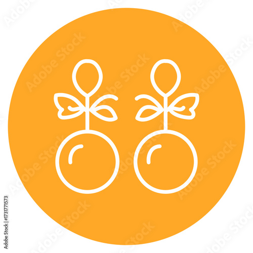 Earrings icon vector image. Can be used for Luxury.