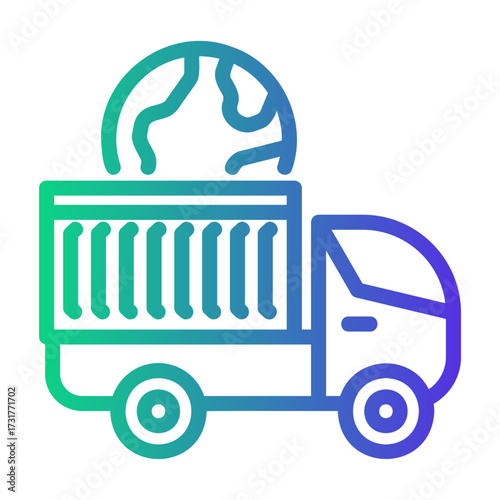 cargo Line Gradient Icon