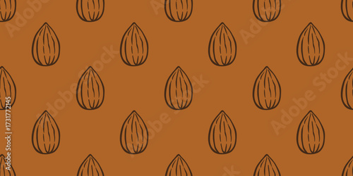 almonds  pattern wallpaper almonds  symbol vector.