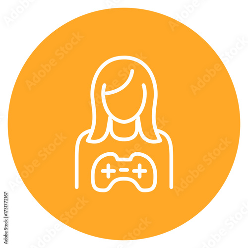 Lady Player icon vector image. Can be used for Volleyball.