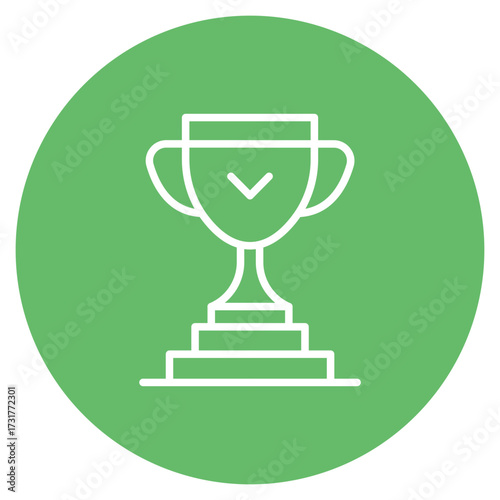 Trophy icon vector image. Can be used for Volleyball.