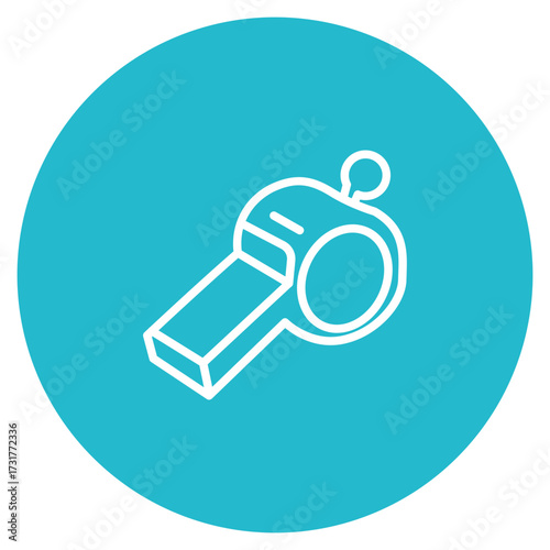 Whistle icon vector image. Can be used for Volleyball.