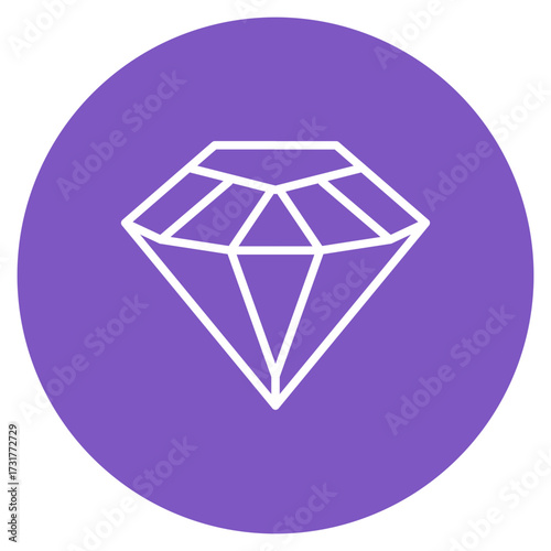 Gemstone icon vector image. Can be used for Casino.