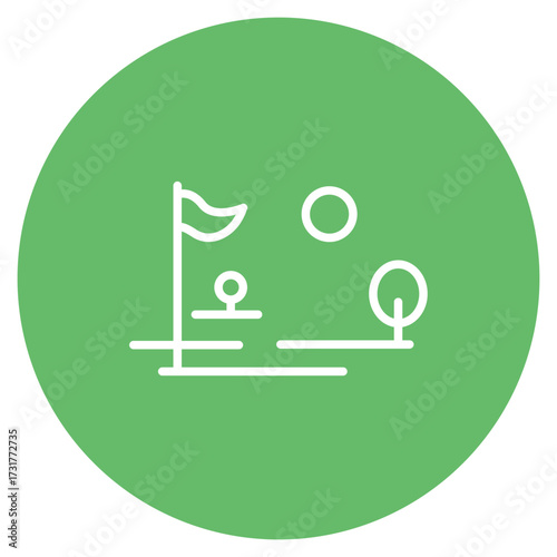 Golf icon vector image. Can be used for Casino.
